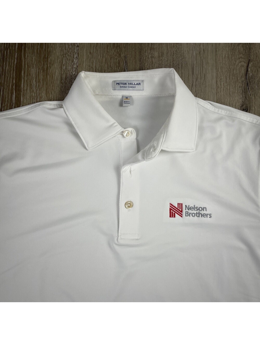 NWOT Peter Millar Summer Comfort Polo Shirt Men's Medium Solid White